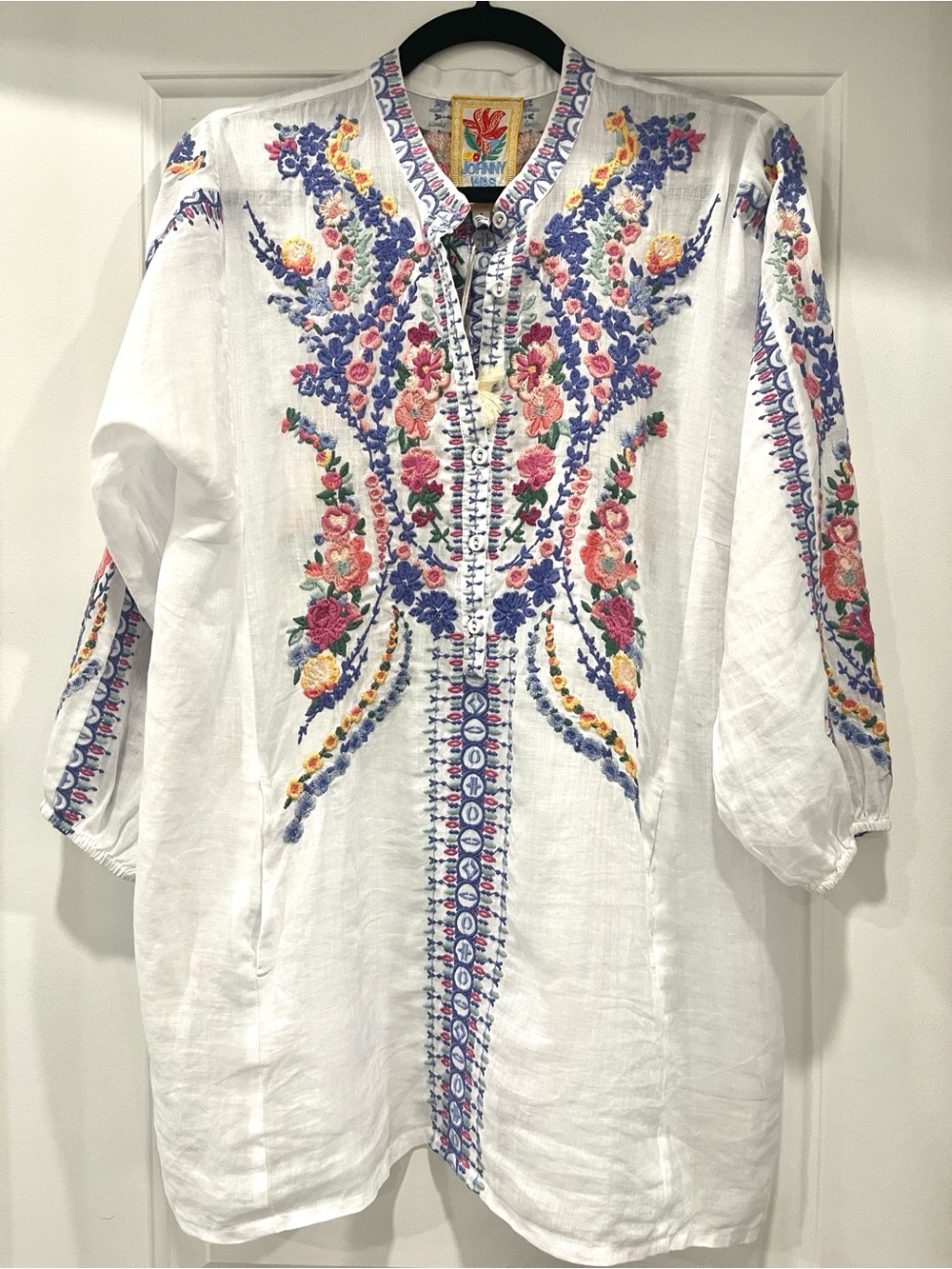 Johnny Was Henley Tunic - Bahari NWT
